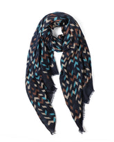 Amelia Chevron in Navy Autumn/Winter Scarf